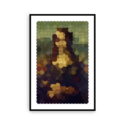 Mona Lisa in Recursive Circles